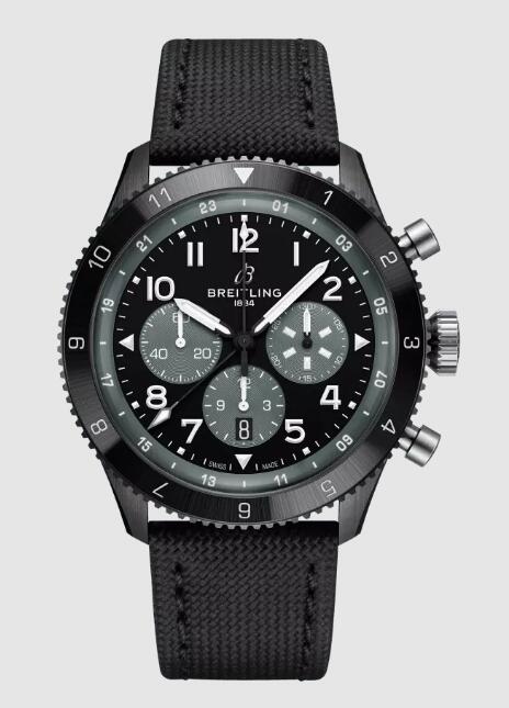 Review Breitling Super AVI B04 Chronograph GMT 46 Mosquito Night Figher Replica Watch SB04451A1B1X1 - Click Image to Close